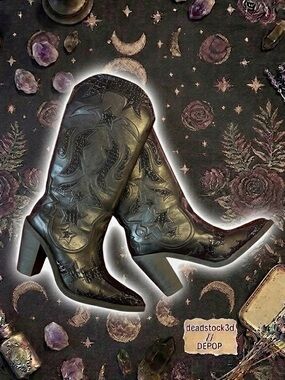 Current Mood x Dolls Kill THE LONE STAR COWBOY BOOTS size 10